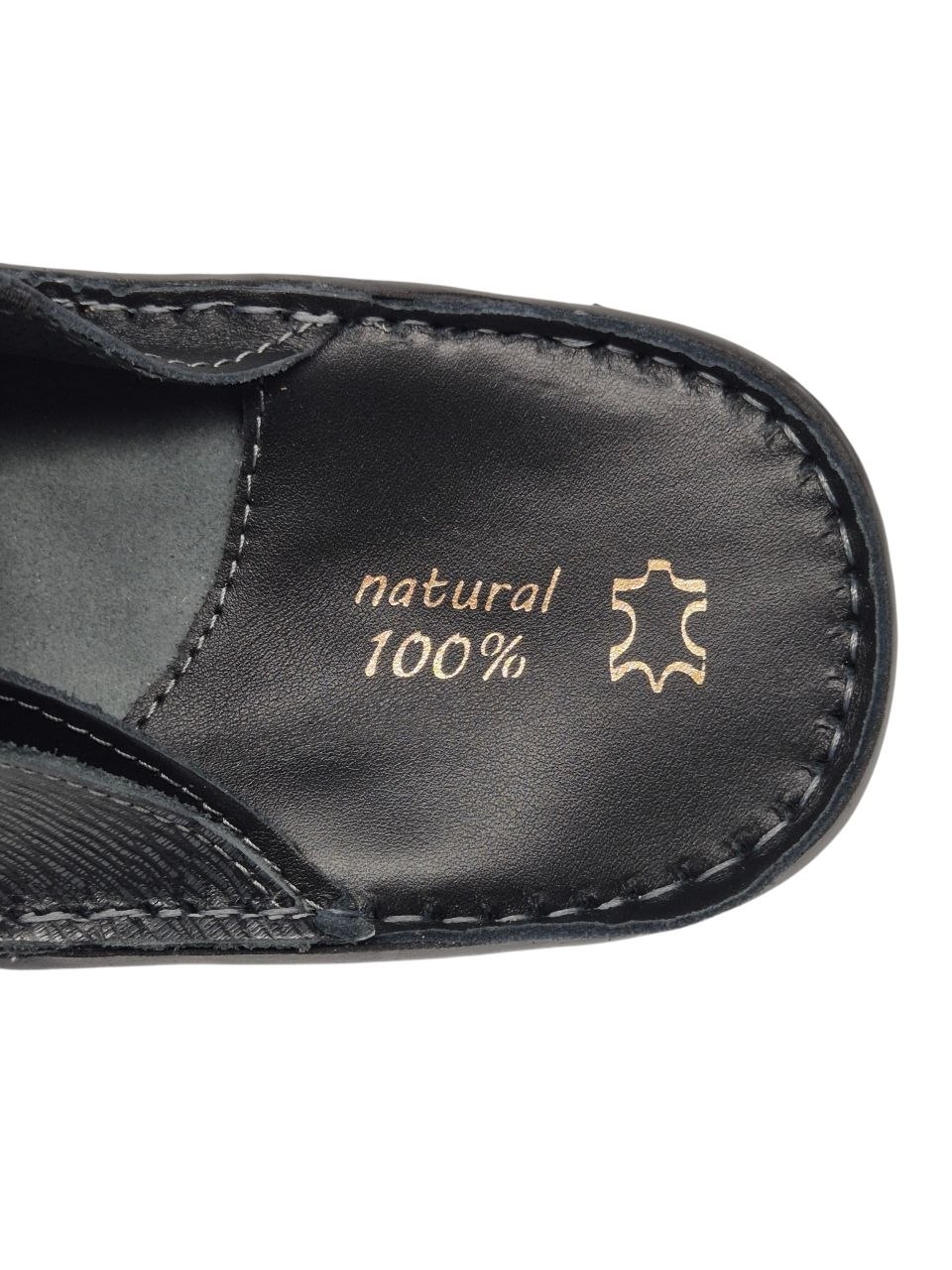 Męskie klapki skórzane 100% skóra naturalna