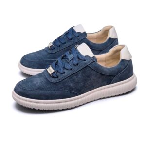 Niebieskie Sneakersy Damskie Skórzane Premium Goodin