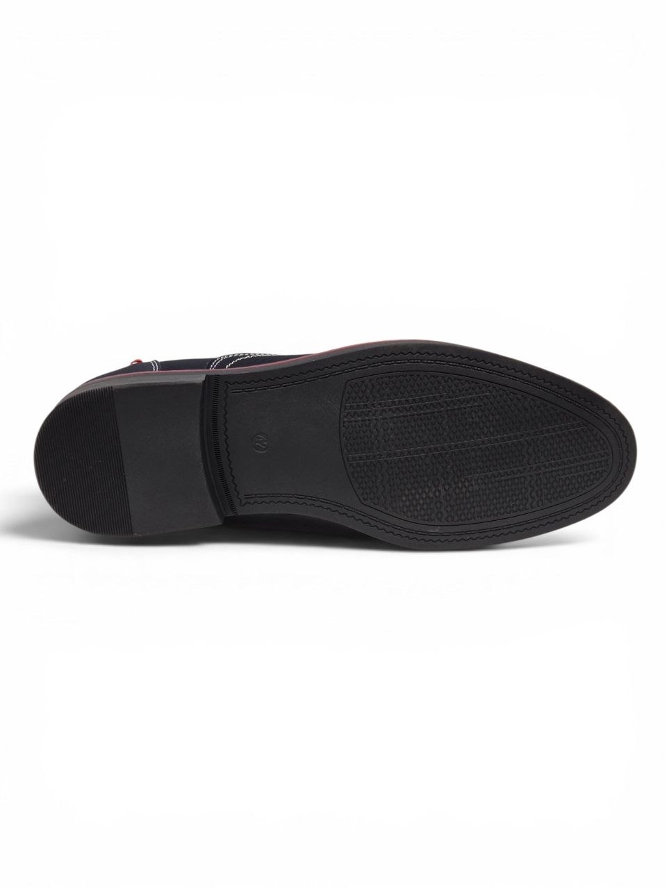 Męskie półbuty wsuwane granatowe – eleganckie loafersy z gumkami